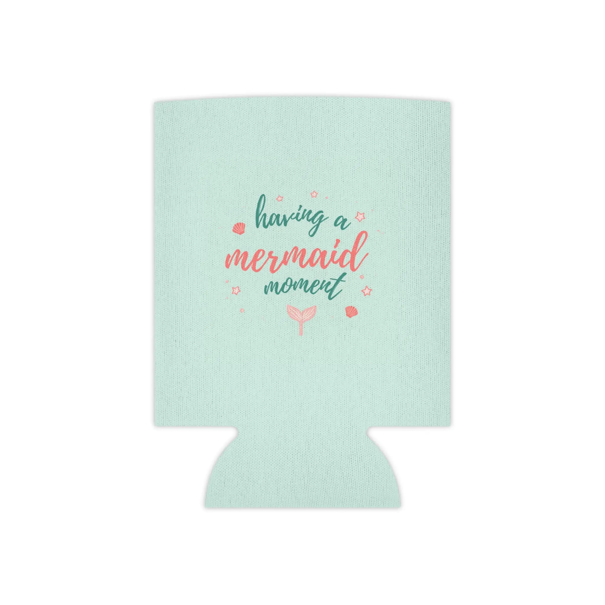 Mermaid Tail Aqua Beach Themed Can Cooler - Lightweight Regular Can Drinkware for Cooling Drinks, Drink