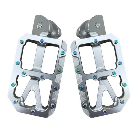 7075 Aluminum Alloy CNC Dirt Bike Footpegs - Colored Nail Pedals for Surron Light Bee X/S, LBX, LBS; for 79bike Falcon Pro, GT; for Segway X260, X160; for ERidePro SS2.0, SS3.0; for Talaria MX4, XXX, MX3 Motorcycle Accessories