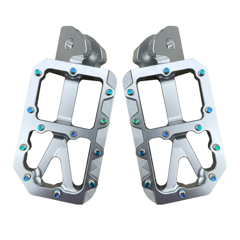7075 Aluminum Alloy CNC Dirt Bike Footpegs - Colored Nail Pedals for Surron Light Bee X/S, LBX, LBS; for 79bike Falcon Pro, GT; for Segway X260, X160; for ERidePro SS2.0, SS3.0; for Talaria MX4, XXX, MX3 Motorcycle Accessories