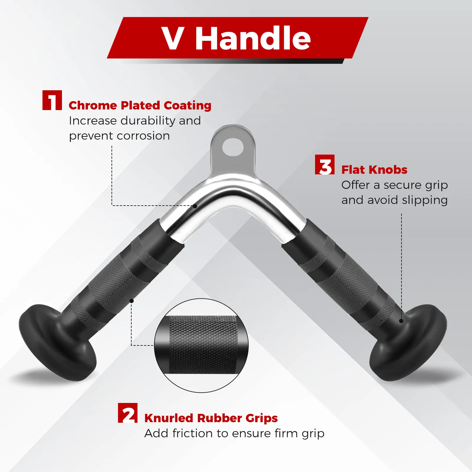 COSTWAY - 4-Piece Cable Machine Attachment Set for Home Gym