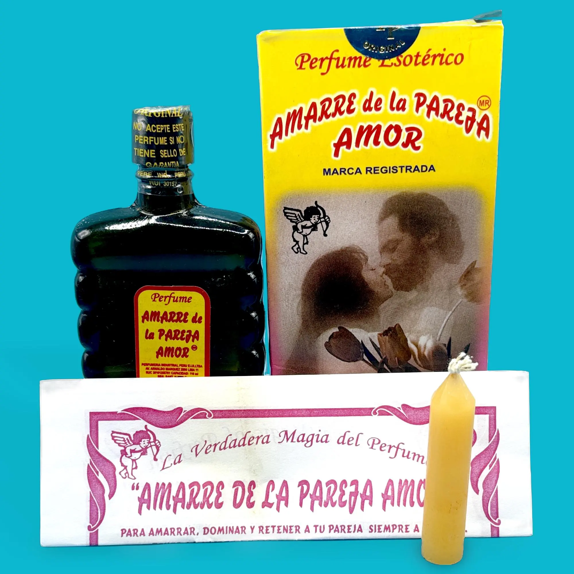 Amarre de la Pareja Amor spiritual cologne kit, Single Item, Attraction, Love Work, Spell Instruction In Spanish, Packaged Unisex Fragrance, Bottle, Us, Candle, Spell Guide