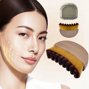 New Lymphatic Contour Face Brush, Dry Brushing Face Brush, Lymphatic Drainage Massager for Face, Chin & Jawline Sculpting, Ergonomically Designed to Fit The Skin Precisely and Relieve Fatigue Facial Cleansing Instrument Facial Cleaning Puff