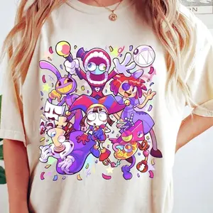 The Amazing Digital Circus Tshirt, TADC Fan Gift, Circus Characters Shirts, Circus Theme Sweatshirt Hoodie, Anime Gift Birthday for Boy Girl