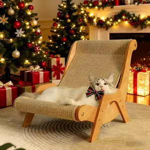 Multi-Functional Cat Scratching Board Rocker Bed, Natural Sisal Scratcher, Natural Jute Material for Scratching and Relaxing, Indoor/outdoor Pet Furniture