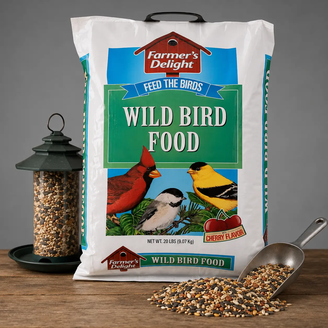 Wagner's 53003 Farmer's Delight Wild Bird Food 20 lb – Cherry Flavor Bird Seed Mix