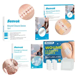 Emergency First Aid Kit: Elastic Hook-and-Loop Bandage, Butterfly Bandages, Adhesive Bandages, Hemostatic Gauze, Wound Closure Strips, Suture Removal Kit, Wart Remover Patches, for Home/Car/Outdoor & Sports
