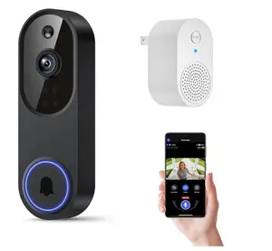 1080P Smart Wireless Video Doorbell Camera AI Human Detection 2.4G WiFi Two-Way Talk Battery Powered Night Vision Real-Time Alerts Weather-Resistant Cloud Storage Linen