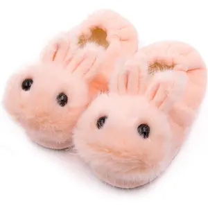 Toddler Girls Fuzzy Slippers Unicorn Tie Dye Fluffy Sandals Cartoon Cute Warm Cozy Plush Slip on Kids House Slippers