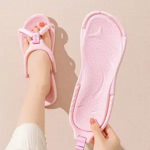 2026 Antimicrobial EVA Foldable Slippers for Women Girl Ultra Soft Non-Slip Quick-Dry Cloud-Light Unisex Slide Flipflop Tsinelas Footwear Indoor Outdoor Walking Shoes for Travel Hotel Beach Pool Shower Home