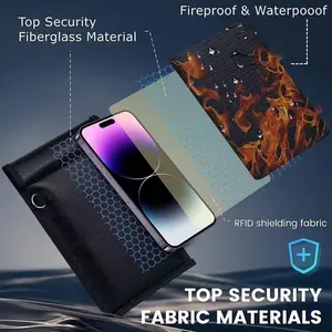 Faraday Privacy Bag, Emp and RFID Blocking, Anti-Tacking, Fireproof Key Protection, Phone, Radio, Car Keys, Security Storage, Storage Bags