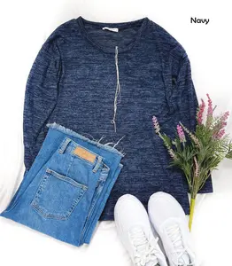 Women's casual knit sweater Oversized Knit Pullover Long Sleeve Sweatshirts Crewneck Tunic Blouse Soft Polyester Spandex Blend Comfortable Casual Wear for Winter