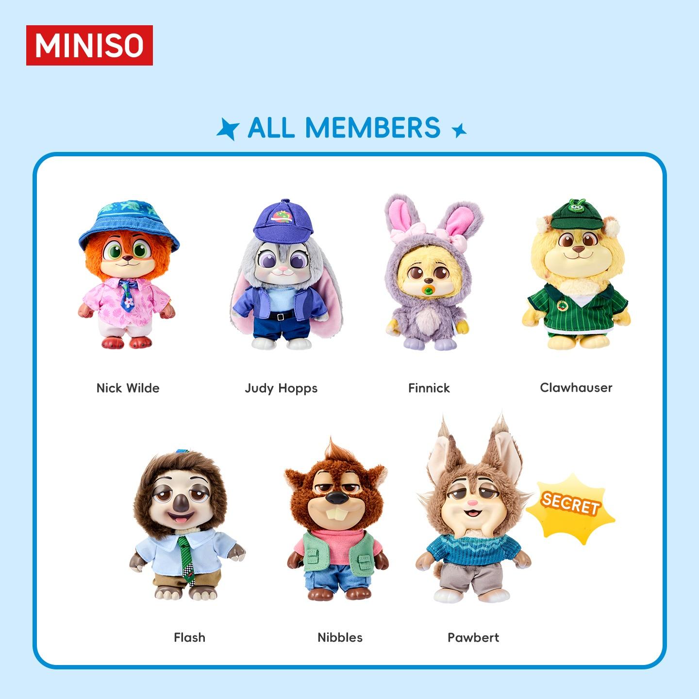 MINISO Disney Zootopia City Residents Series Blind Box Charm - Soft Vinyl Plush Accessory, Adorable Character Design For Bags Keys, Collectible Gift For Women Holiday & Holiday Haul