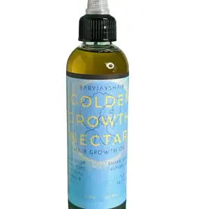 BabyJays Golden Growth Nectar Hair Growth Oil 30 ml - Leave-In Formula with Jojoba, Lavender, Peppermint, Coconut & Bhringraj Oil for Scalp Nourishment - Powder, Rosemary