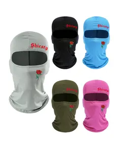 Rose Print Balaclava Hat, Breathable Face Mask for Men & Women, Outdoor Cycling Face Cover for All Seasons