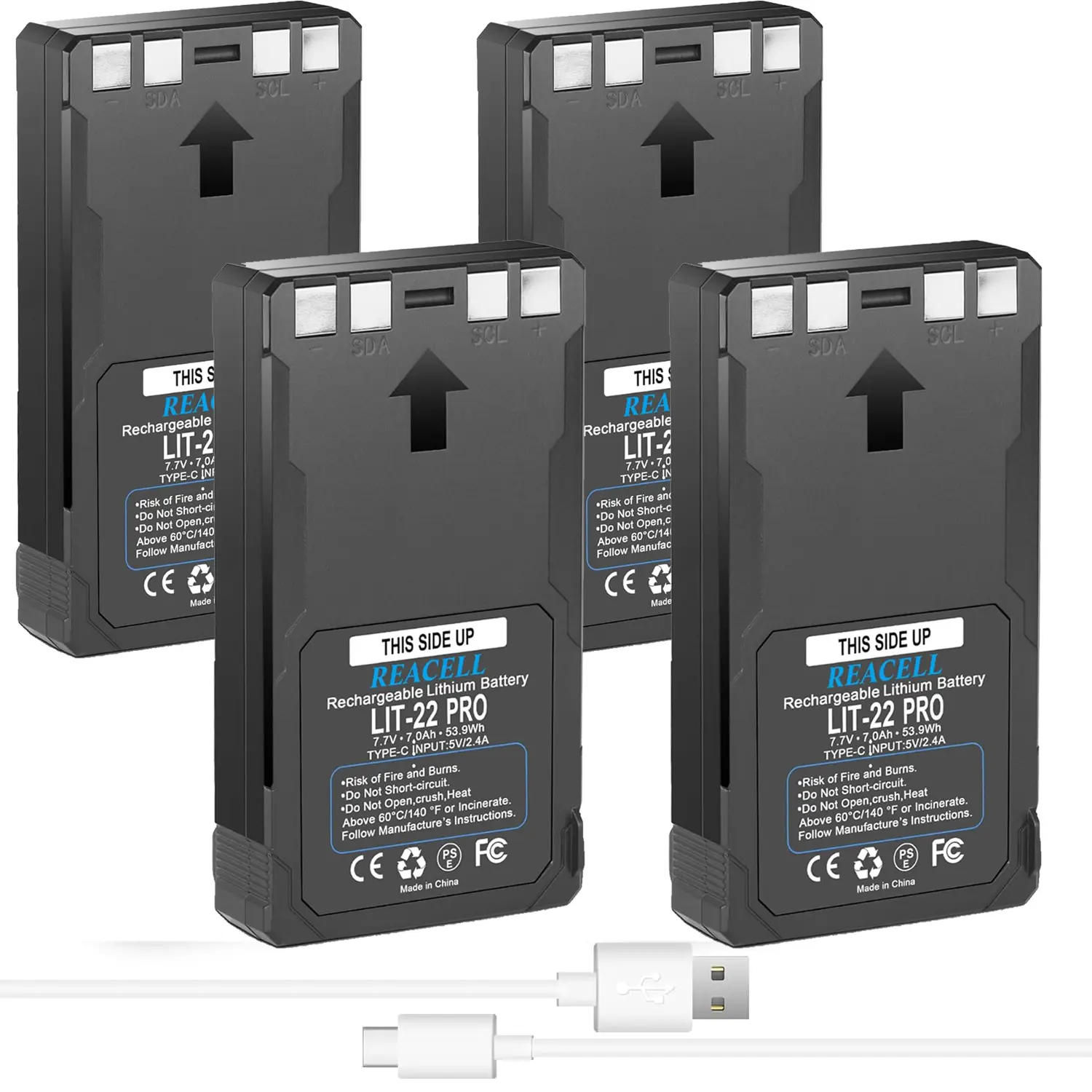 LIT-22 Rechargeable Lithium Battery Pack 7000mAh High Capacity Flex M Batteries for Spypoint Cellular Trail Camera Flex-M Flex G-36 Flex-Plus Flex-S 2-Pack