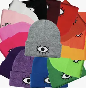 Wokeface Third Eye Beanie in High-Quality Soft Acrylic Knit for Cozy Warmth