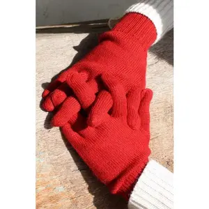 Colorful 100% Alpaca Full Fingered Knit Alpaca Gloves