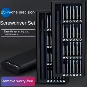 25-In-1 Professional Repair Tool Set - Versatile Precision Screwdriver Kit for Taking Apart, Fixing, And Upkeeping Mobile Devices And Tablets - Full Tool Set for Disassembly with Convenient Storage Case