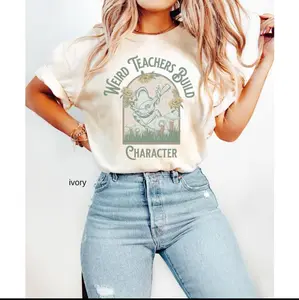 Comfort colors Weird Teachers Build Character Science Teacher Shirt Art Teacher Shirt Music Teacher Shirt Teacher Cottagecore Shirt