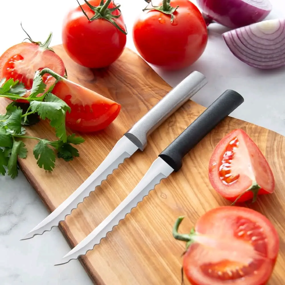 Tomato Slicer with Sharp Blade and Comfort Grip for Easy Cutting of Fresh Tomatoes Stainless Steel Cutter