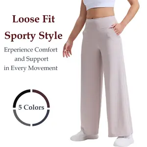Women's Sports Pants with Pockets Elastic Business Causal Sports Pants Women Summer for Beach Travel Trousers