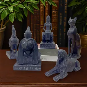 Handmade Resin Horus Egyptian God Statue Sculpture, Ancient Egypt Mythology Decor, Indoor Outdoor Weatherproof Carving, Home Office Desk Ornament