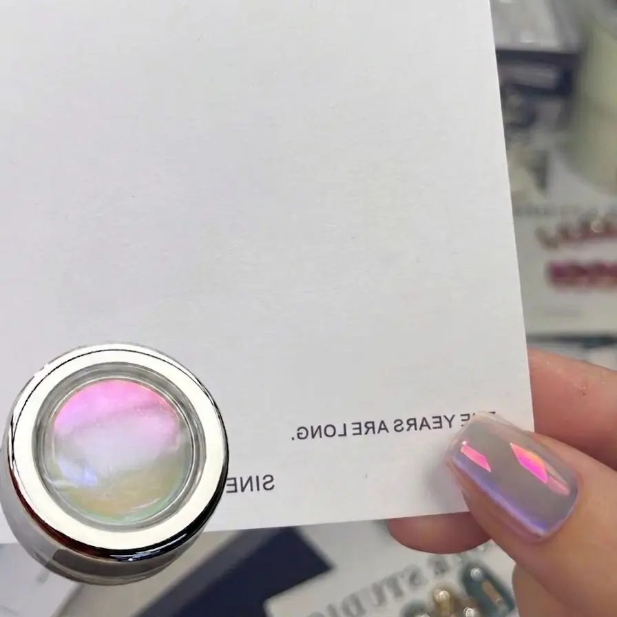 Aurora Color Changing Nail Powder, Neon DIY Nail Art Decor, Optical Illusion Nail Powder, 0.3g Piece, Manicure Supplies, Nail Art Glitter, Glitter Glow, Aurora Holographic Chrome