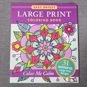 Large Print Coloring Book - Color Me Calm - 50 Big and Simple Designs