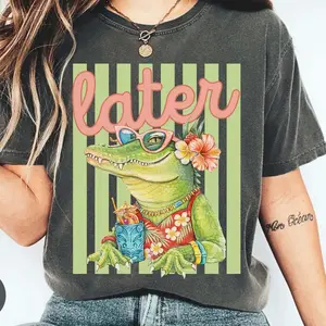 Later Gator Shirt Funny Alligator Tee, Beach Vacation Shirt, Tropical Summer Tee, Florida Gator Shirt, Cute Animal Graphic Tee