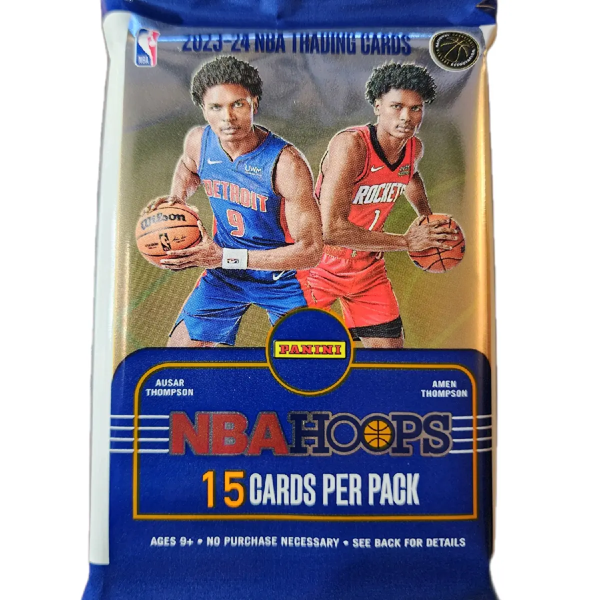 x1 Pack of NBA HOOPS 2023-2024 PANINI TRADING CARDS