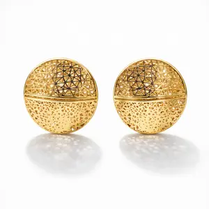 Vale & Veil — Paris | Eclat Geometric Earrings | Sculptural Gold Statement Earrings