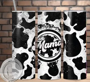 MAMA - COW PRINT - 20 OZ TUMBLER -- MOTHER - MOM