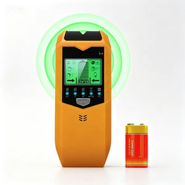 SH402 5-in-1 Wall Scanner Stud Detector with HD LCD Screen, Center & Edge Detection for Wood, Metal, AC Wires, Drywall - Reusable Electronic Finder Tool for Flooring, Hanging Items, No Glue Needed