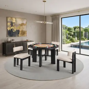 Gaetani Game Table with Cup Holders & Convertible Dining Top By FOA