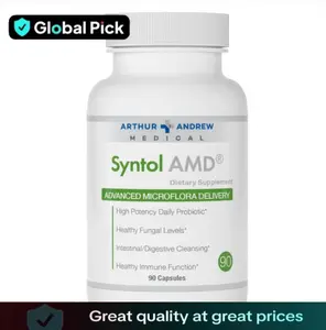 Arthur Andrew Medical Syntol AMD 3-in-1 Formula with Probiotics Prebiotic Fiber Yeast Cleansing Multi-Enzymes 90 Capsules for Health & Digestive Support