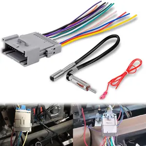 Stereo Wiring Harness with Factory Antenna Plug to Aftermarket Radio Connector Kit for 2003-2006 Chevy Silverado/Suburban GMC Sierra Yukon/Buick Century Rainier