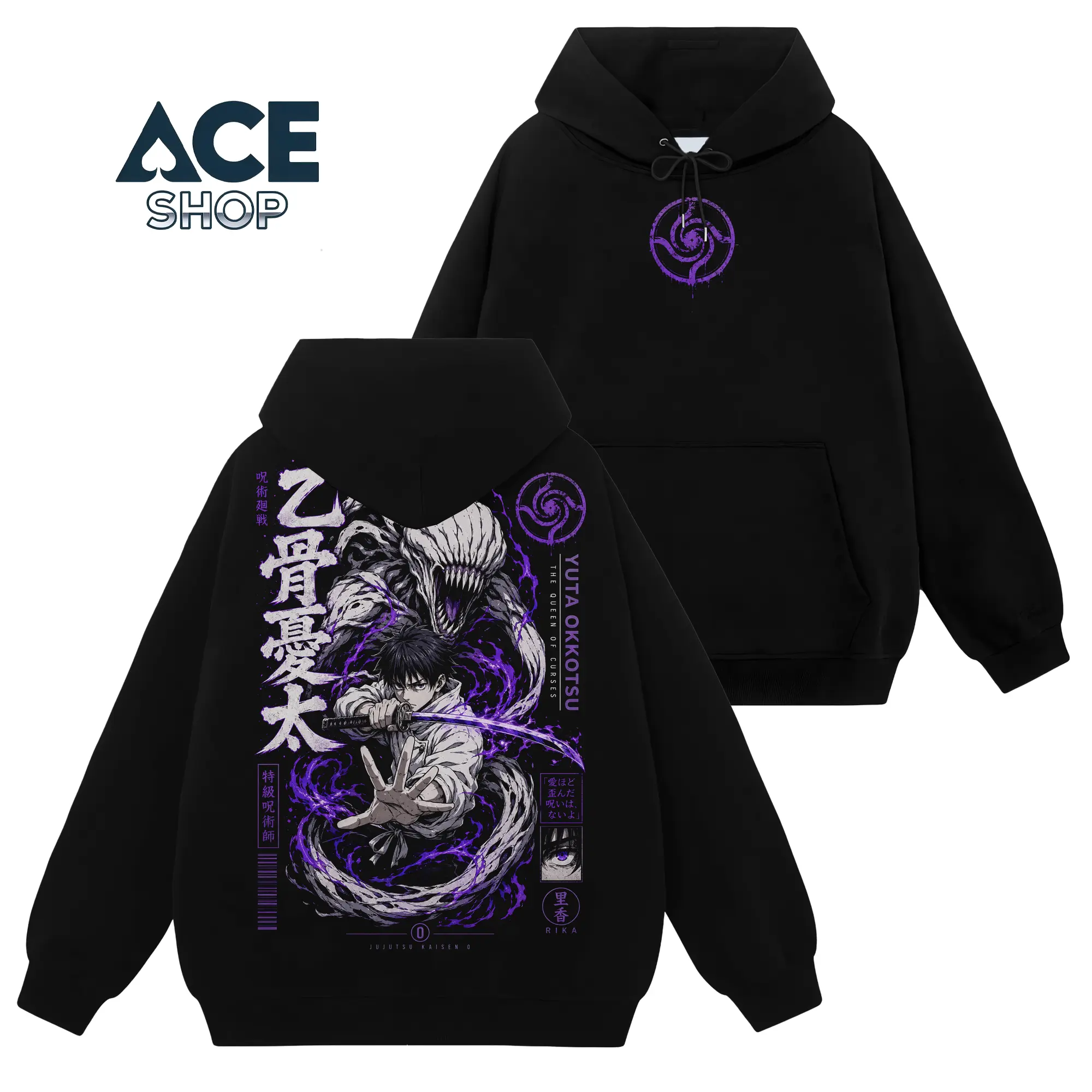 [Ace Shop] Okkotsu Yuta - Jujutsu Kaisen #389 Hoodie T-Shirt Sweatshirt Retro Vintage Unisex Graphic 90s Cotton, Gift For Wibu, Anime Manga Y2K Streetwear