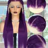 Aodbar Women's 28-Inch Silky Straight Synthetic Wig - 13x6 HD Transparent Lace Frontal, Glueless Wig, Breathable Cap, Adjustable Strap, Heat Resistant for Daily, Party Use