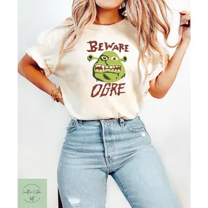 Shrek Shirt, Beware Ogre Shirt, Shrek Movie, Halloween Costume, Shrek Costume, Characters Unisex Meme Cringe Funny Dumb Shirts