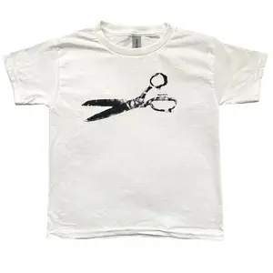 Retro Vintage Scissors Y2K Baby Tee, 2000s Aesthetic Graphic Unisex Shirt