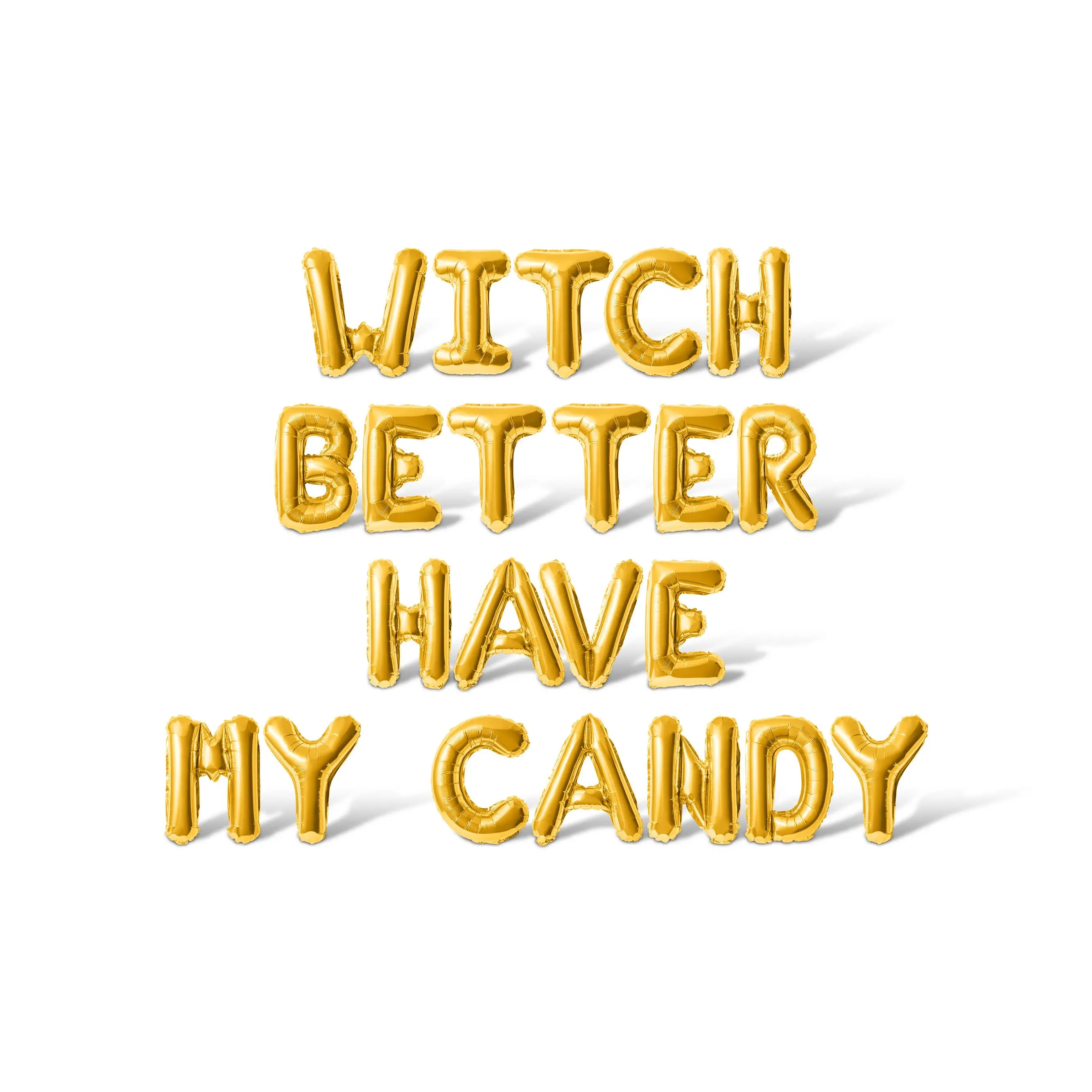 Letter Balloons - WITCH BETTER HAVE MY CANDY 16" Inch Alphabet Letters Foil Mylar Balloon Halloween Party Banner