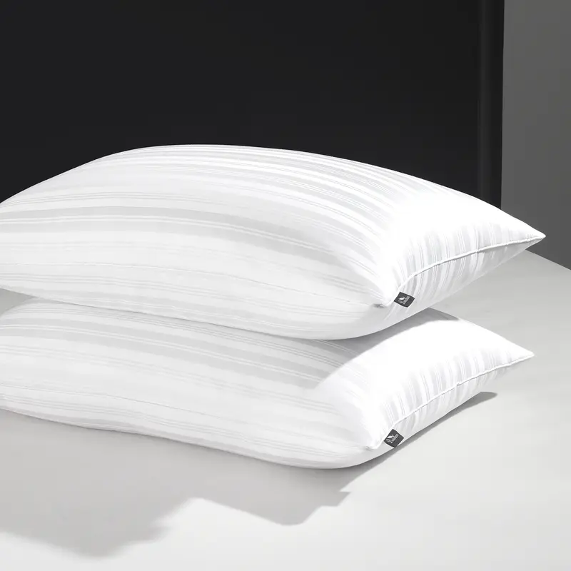 【Fall Deals For You】Downluxe 30oz Luxury Goose Down Hotel Collection Pillows Set of 2 - Pillows for Sleeping, Breathable Skin-Friendly Soft Cover, High-Quality Filling, Oeko-Tex Certified, Machine Washable, Home Decor