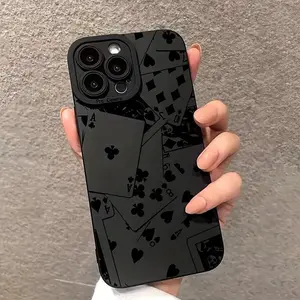 Poker Pattern Phone Case, Anti-drop Cellphone Protective Case, Total Protective Shockproof Mobile Phone Cover for iPhone 16 15 14 13 12 11 X XR XS