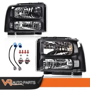 Headlights Lamp Fit For 1999-2004 Ford Super Duty F250/F350 Excursion Conversion
