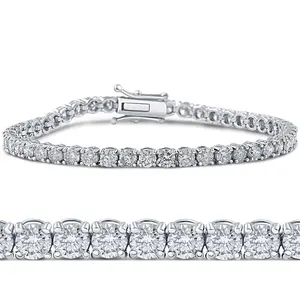 6 1/4ct Lab Grown Diamond Tennis Bracelet 14K White Gold