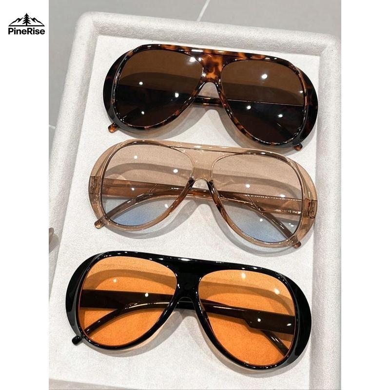Unisex Fashion Large Frame Sunglasses Set, 3 Pairs, Perfect for Daily and Street Photography, Stylish and Versatile Eyewear