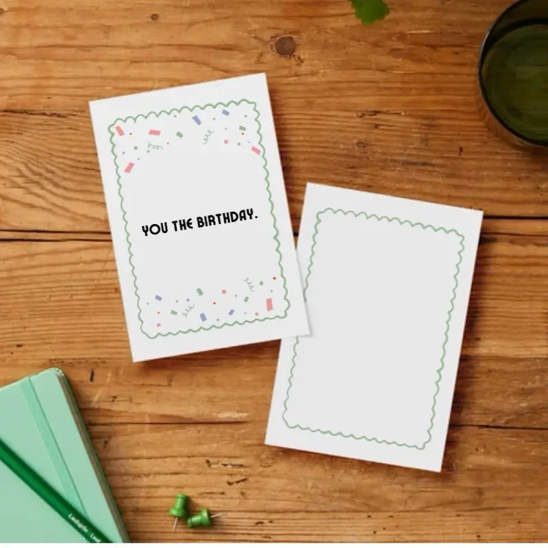 You the Birthday - Festive Birthday Card with Confetti Design for Celebrations