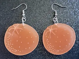 Orange Earrings: Laser Cut Acrylic Oranges, Fruit, Citrus, Mandarin, Food Earrings, Orange Tree, Best Gifts for Her/Him/Them