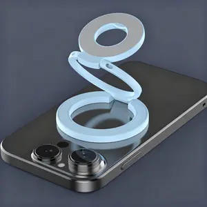 2026 Dual Axis Magsafe Magnetic Ring Phone Holder, Strong Magnet Force, Metal Magnetic Circle, Multi-Function Car Rotating Stand