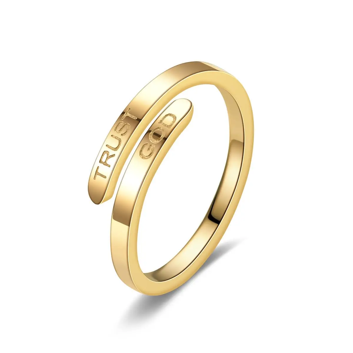 Unisex Adjustable Stainless Steel Faith Symbol Ring - Christian Inspirational Stylish Accessories, Cross Charm Dainty Engraved Cross Message Rings, Encouraging Gift for Birthday, Christmas, Cross Charm Rings Style